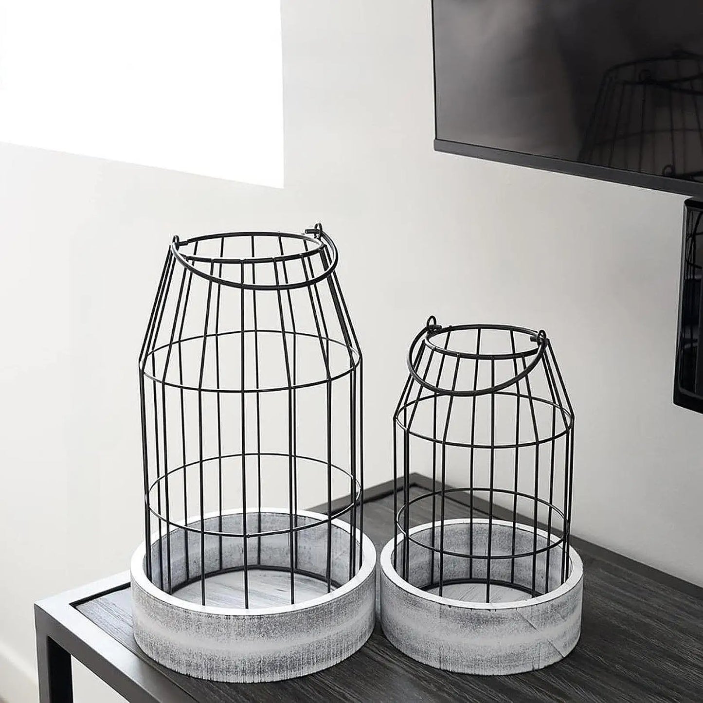 2x Farmhouse Hanging Candleholders: Ideal for Parties & Decor
