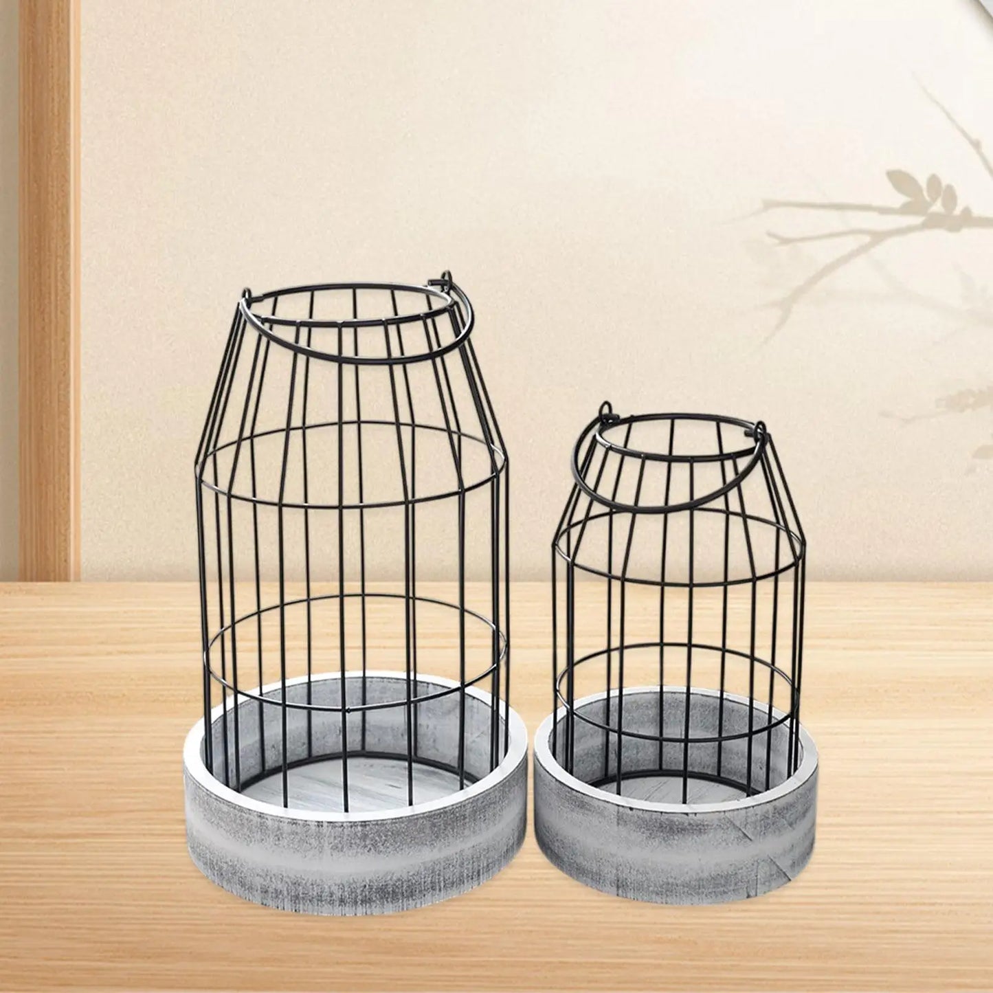 2x Farmhouse Hanging Candleholders: Ideal for Parties & Decor