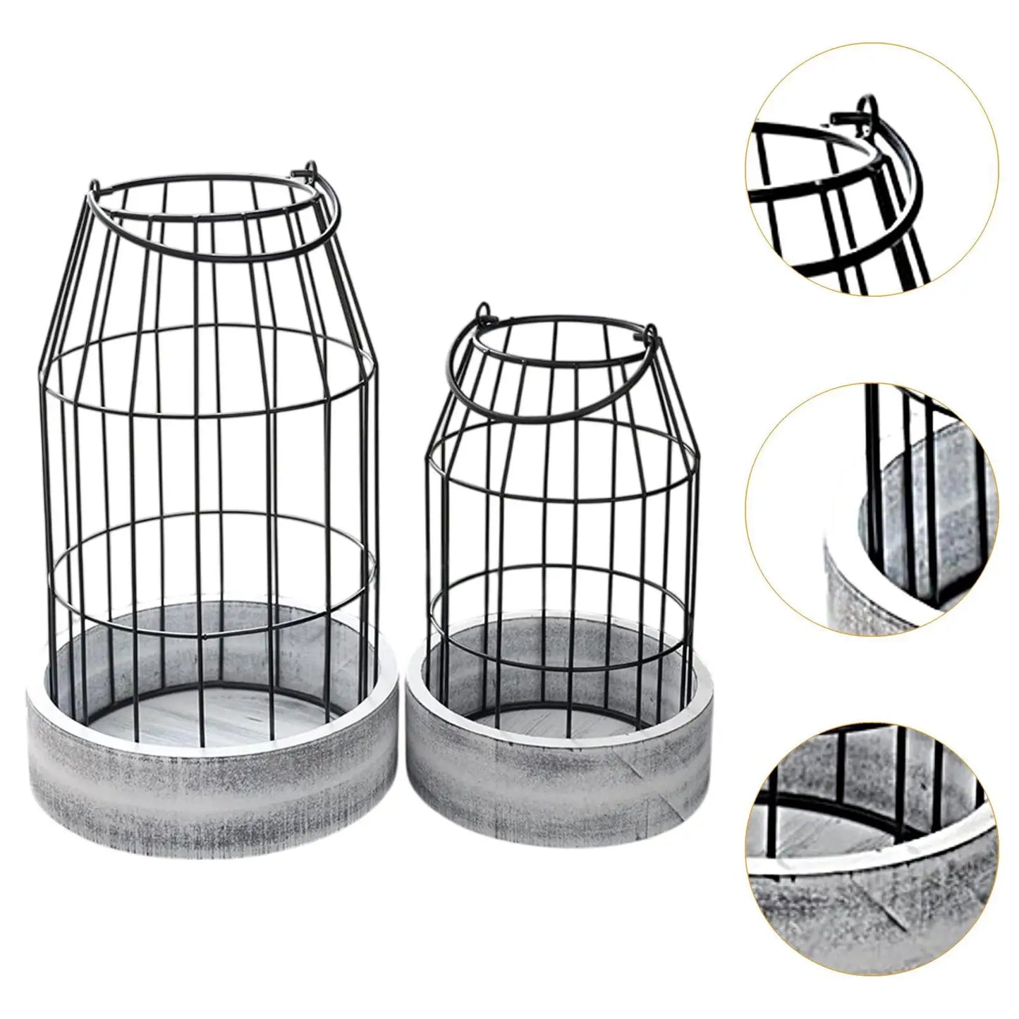 2x Farmhouse Hanging Candleholders: Ideal for Parties & Decor