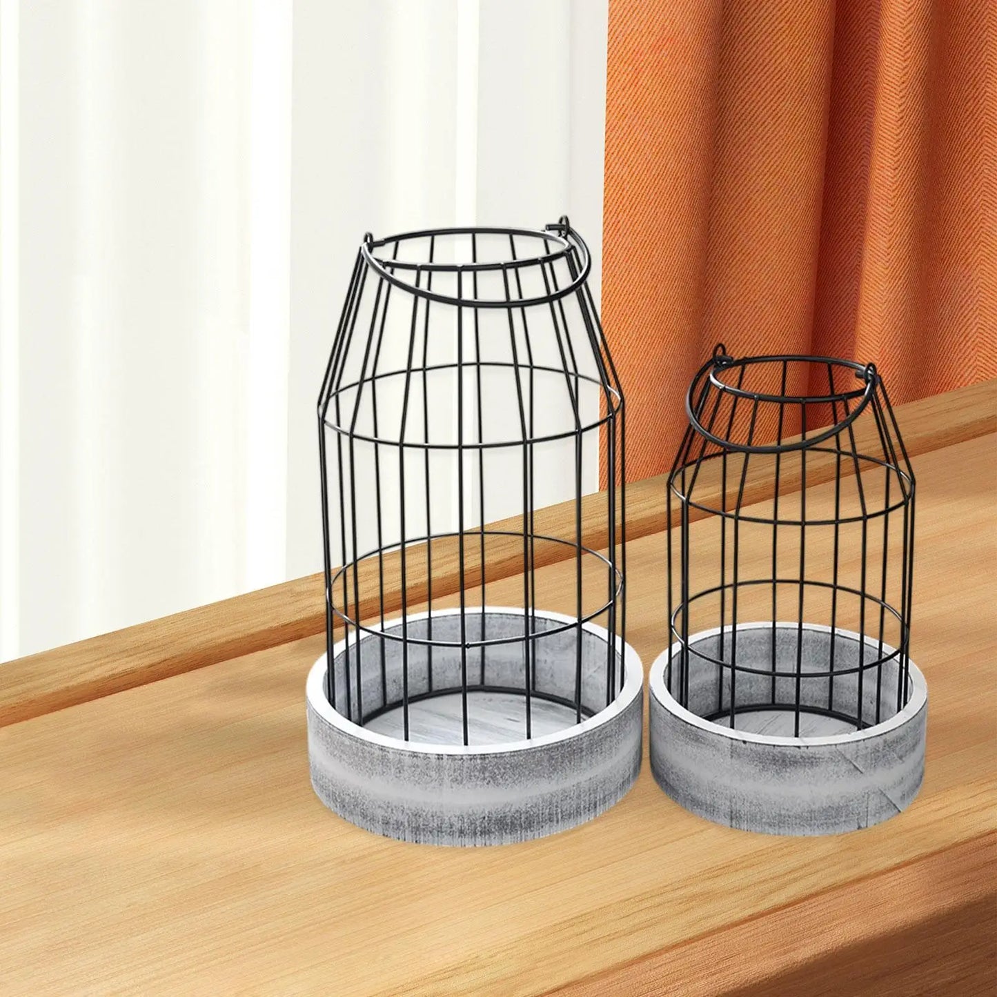 2x Farmhouse Hanging Candleholders: Ideal for Parties & Decor