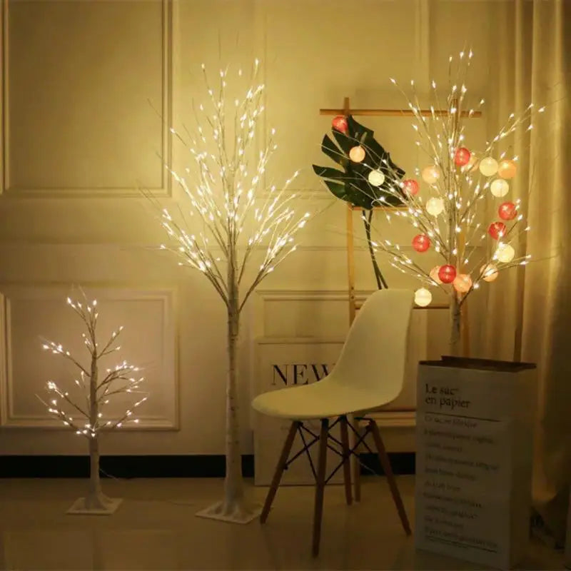 White Birch LED Tree Lights - Festive Home Decor