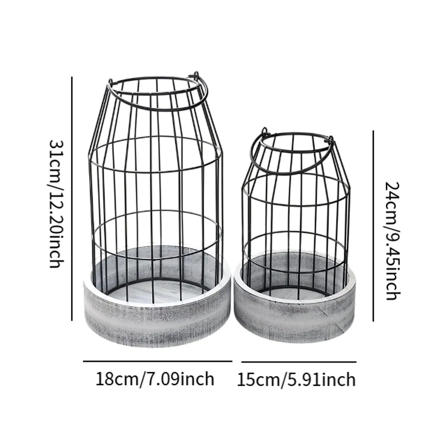 2x Farmhouse Hanging Candleholders: Ideal for Parties & Decor