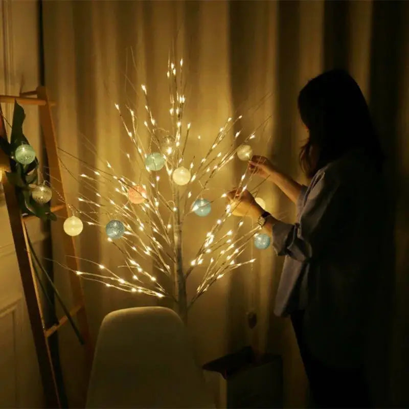 White Birch LED Tree Lights - Festive Home Decor